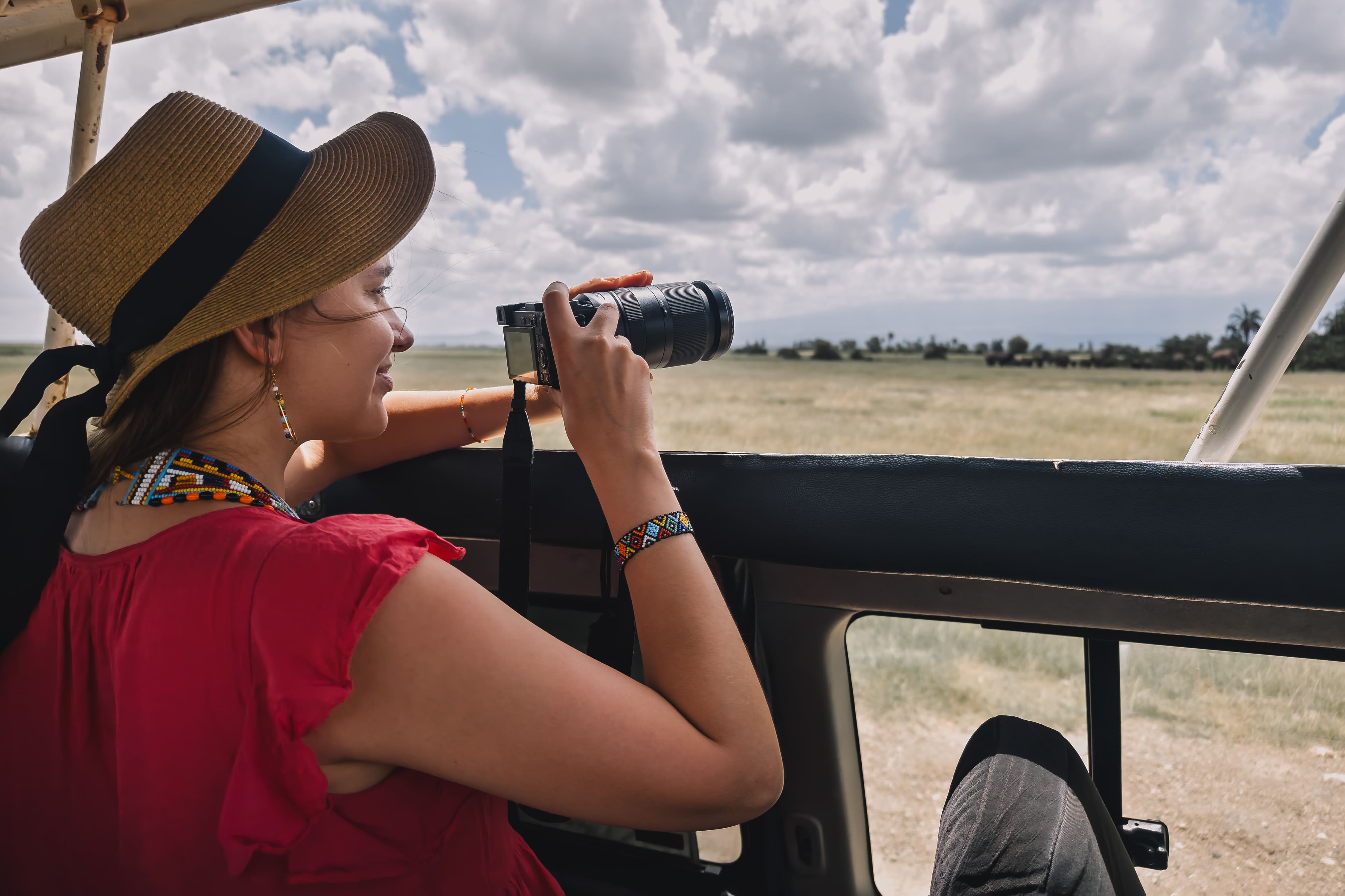 Safari photographer capturing wildlife
